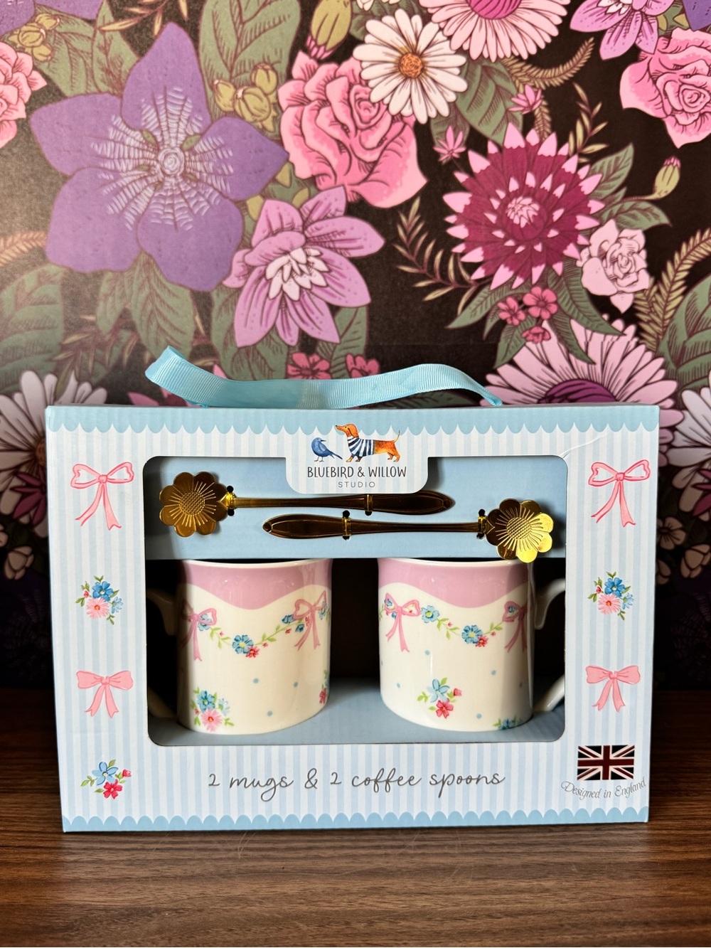 Bluebird & Willow Studio Floral Mug & Spoon Gift Set ✨🎀